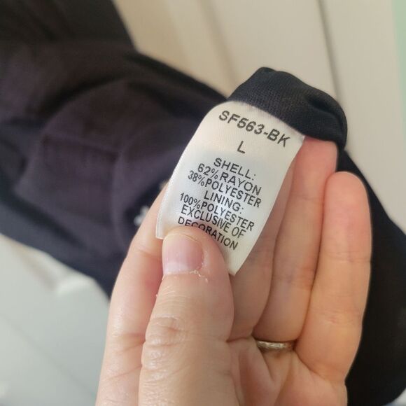 THML Black & White Embroidered Boho Mini Dress Size Large - Picture 6 of 6